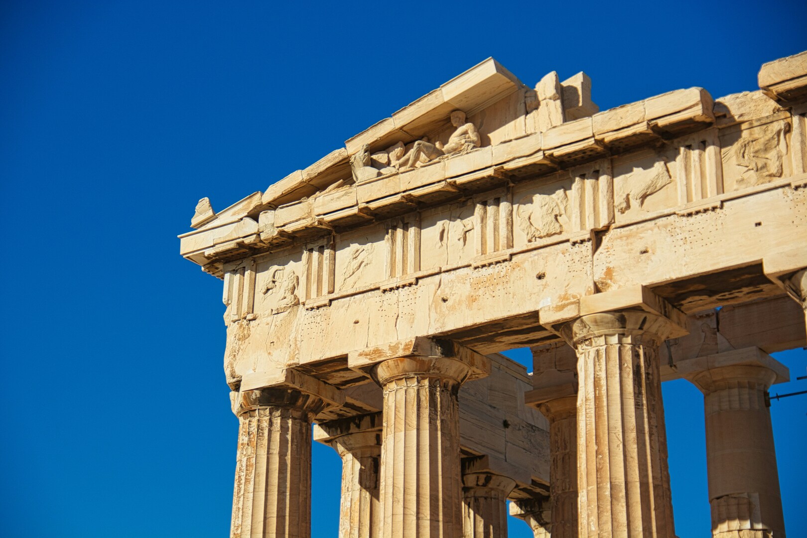 Parthenon Doric Columns Close-up